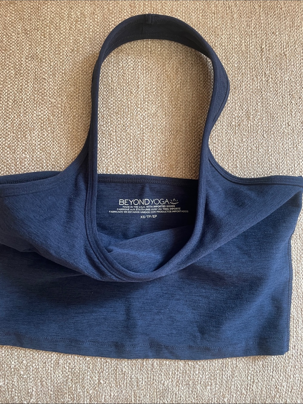 Beyond Yoga Deep Navy yoga crop top